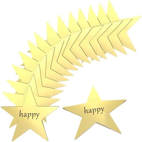 Glitter Gold Five Star Party Decorations 40PCS