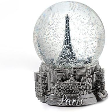Zizo Paris France Eiffel Tower Snow Globe
