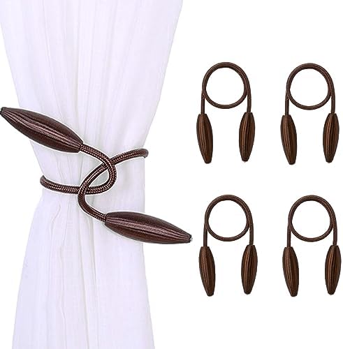4 Pack Coffee Twist Curtain Holdbacks Decorative Tiebacks