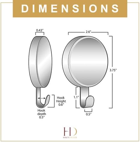 Haute Decor Magnetic Hanger 1 Pack Matte Brown