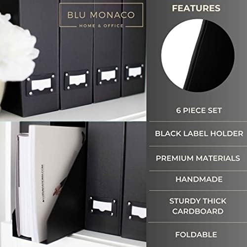 Blu Monaco Foldable Magazine File Holder Set of 6