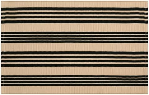 OJIA 275x43 Black and Tan Striped Door Mat