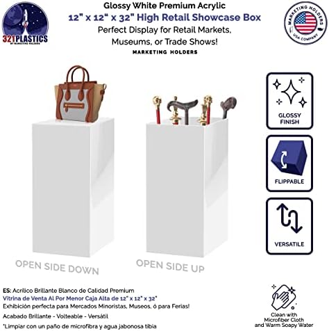 Tall Acrylic Display Box Cube Pedestal Sculpture Stand