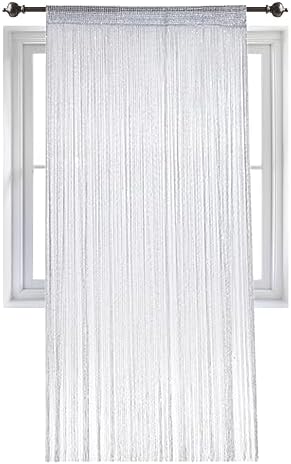 Eioflia Beaded Door Curtain 79x39 Inch Grey