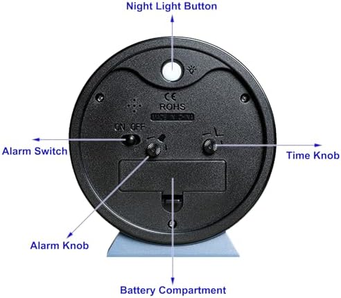 SHISEDECO 45 Inch Battery Operated Antique Alarm Clock