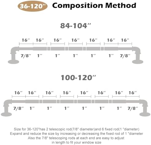 OLV Heavy Duty Window Rods 1 Inch Diameter