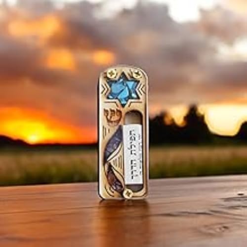 My Daily Styles Jewish Wooden Mezuzah with Prayer Scroll