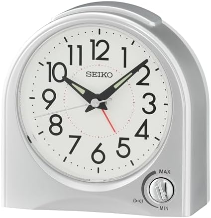SEIKO Maris Quiet Alarm Clock Silver