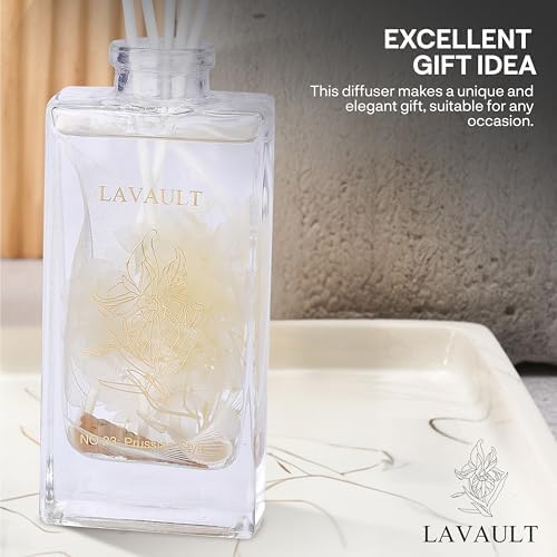 Lavault Reed Diffuser Set with Real Dry Flowers