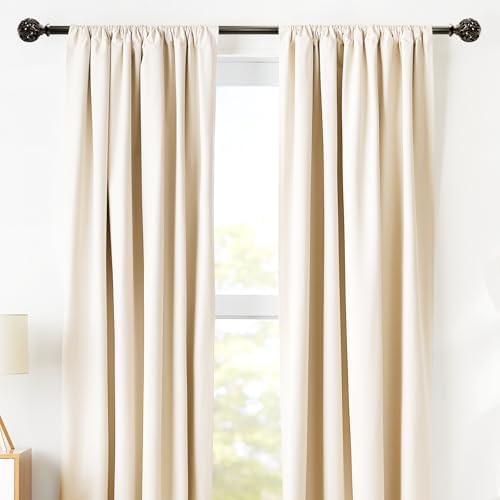 Bronze Curtain Rods 18-45 Inches with Decorative Finials