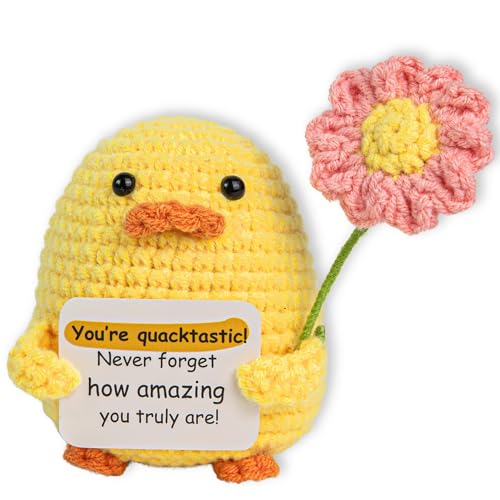 Handmade Crochet Cheer Duck - Cute Funny Gift for Family and Friends