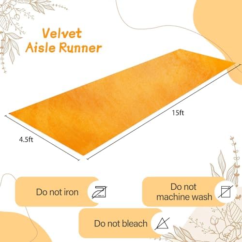 Gold Velvet Aisle Runner for Weddings 45ft x 15ft