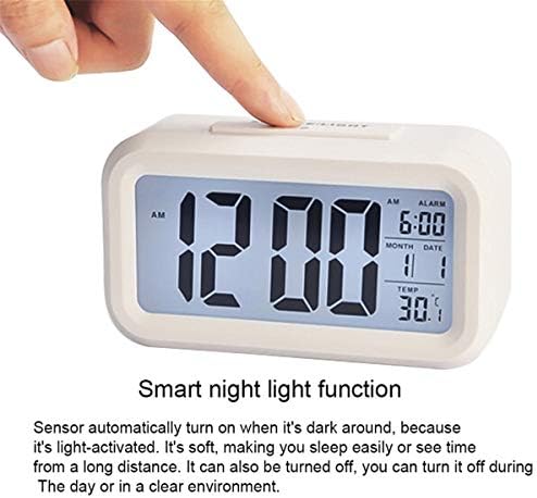TXY LED Digital Alarm Clock with Calendar and Night Light