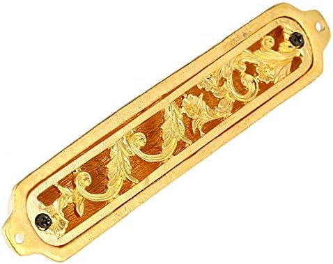 Matashi Hand Painted Mezuzah with Gold Crystals and Floral Design