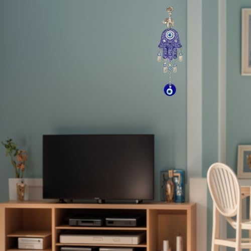 Betterdecor Blue Evil Eye Hamsa Hand Amulet Decoration