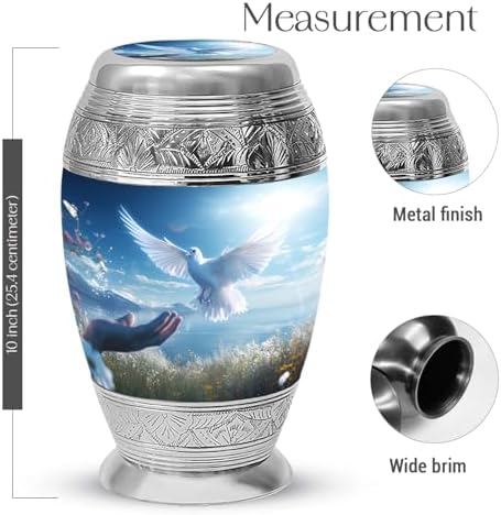 Yasubjag 10 Inch Large Cremation Urn for Human Ashes