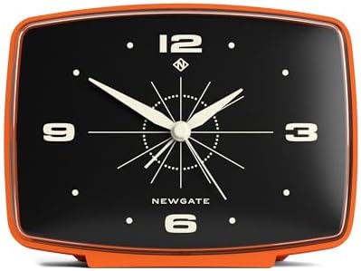 NEWGATE Brooklyn Alarm Clock Retro Design Pumpkin Orange