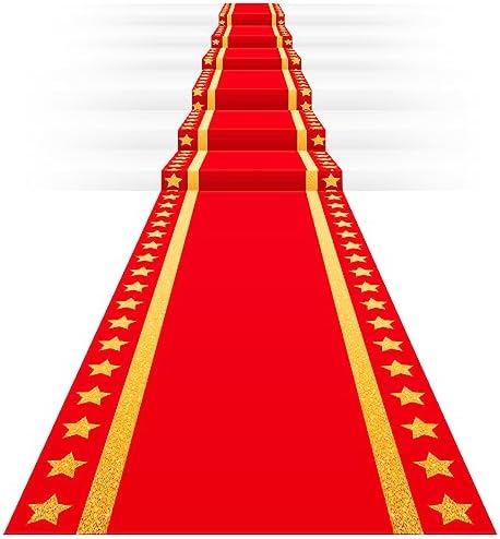 Woanger Red Carpet Runner for Party 33 x 50 Ft