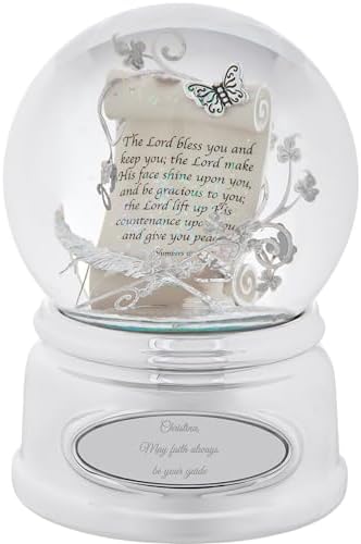 THINGS REMEMBERED Inspirational Prayer Scroll Musical Snow Globe