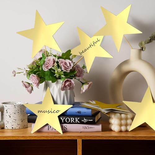 Glitter Gold Five Star Party Decorations 40PCS