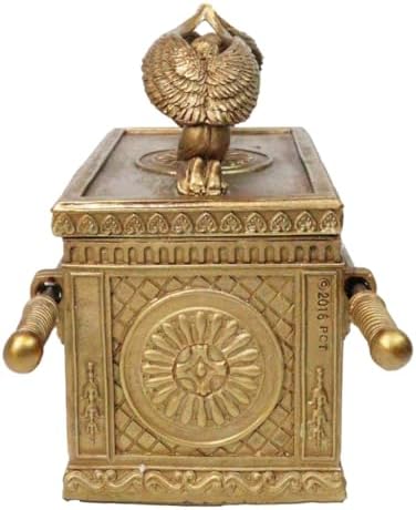 Ebros Matte Gold Ark of the Covenant Decorative Figurine