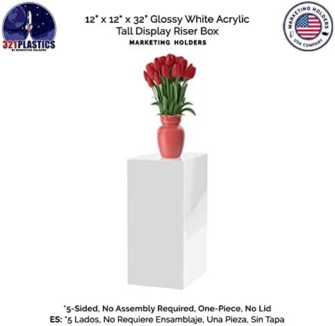 Tall Acrylic Display Box Cube Pedestal Sculpture Stand