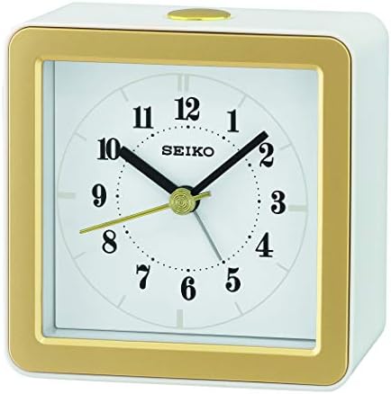 Seiko Gatsby Bedroom Alarm Clock White Matte