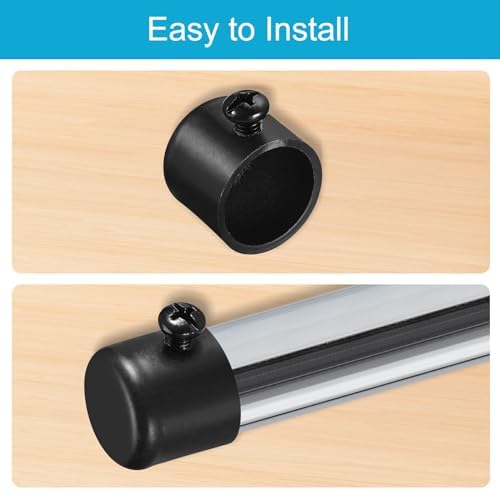 Uxcell Curtain Rod Ends 6Pcs Iron Black Finial