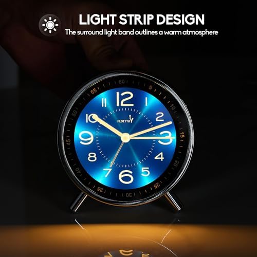 Super Silent Metal Alarm Clock with Night Light