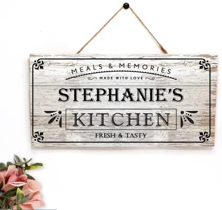 Rustic Kitchen Wall Sign with Custom Name
