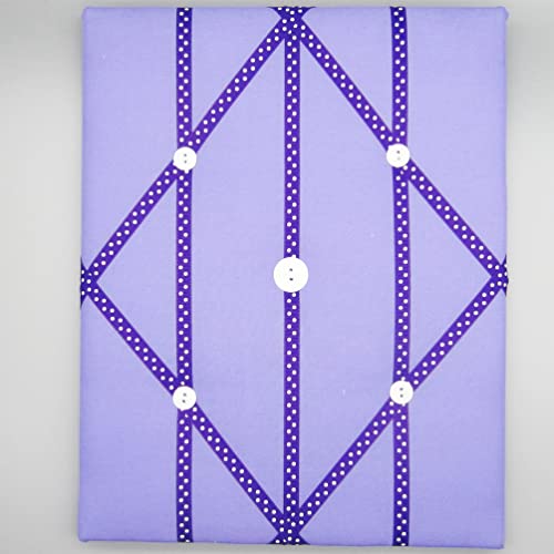 11x14 Lilac Purple Polka Dot French Memo Board with Bow Design