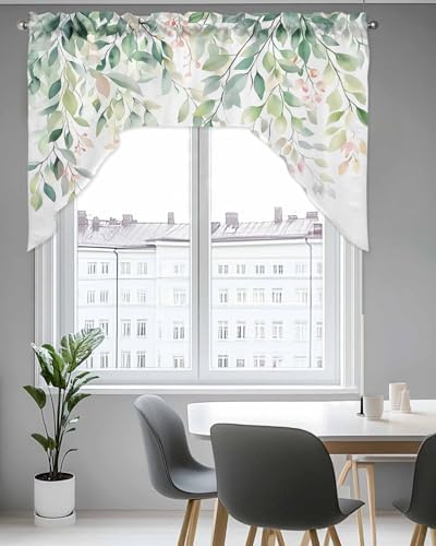 Green Botanical Swag Valance 56x36 for Windows