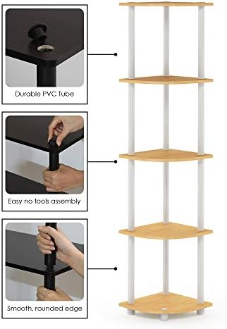 Furinno Turn-N-Tube 5 Tier Corner Display Rack