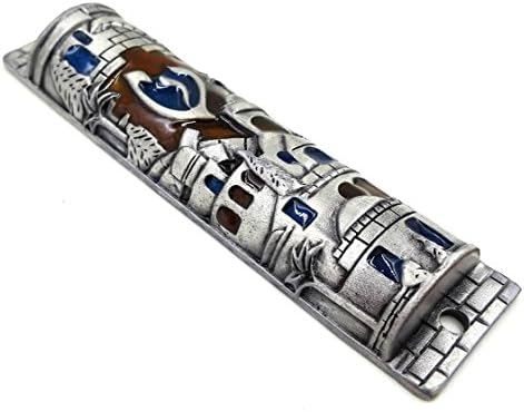 Talisman4u Silver Enamel Mezuzah Case 4 Inch