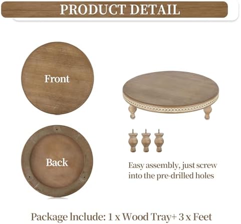 Hanobe Round Decorative Tray Stand