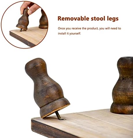 Rustic Wooden Riser with Pedestal Stand for Home Decor