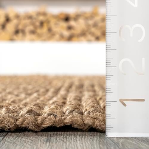 nuLOOM Ashli Solid Jute Runner Rug 26 x 6 Natural