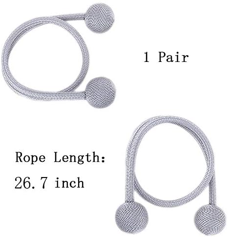 NYDECOR Curtain Tiebacks 2 Pack Silver Gray