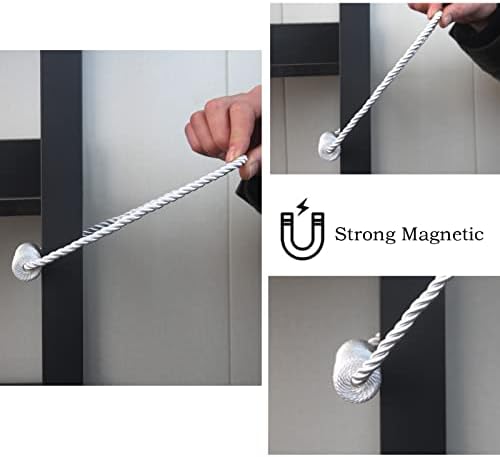 Modern Magnetic Curtain Tiebacks 6 Pack White Holdbacks