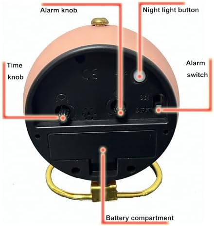 SHISEDECO Classic Tabletop Alarm Clock with Night Light