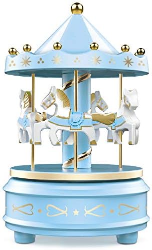 WEofferwhatYOUwant Carousel Music Box Blue