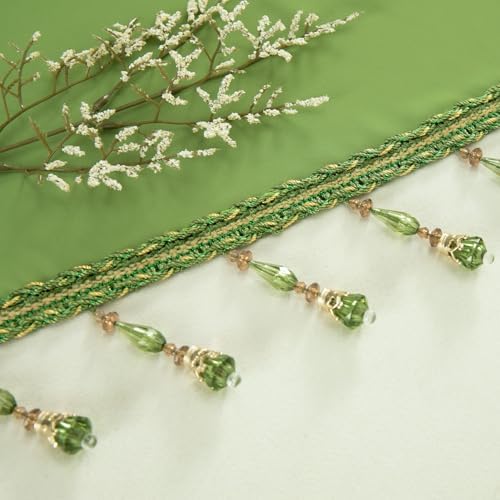 VOGOL Cyan Green Valance Curtains 52x18 Inches 1 Pack