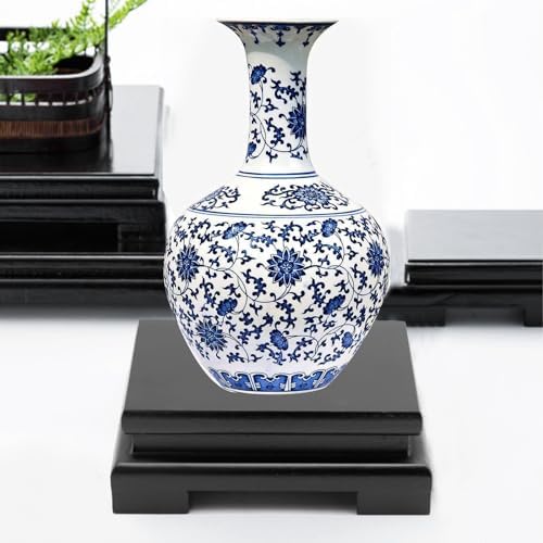 MDEOOSKY Wooden Display Stand - Black 13cm x 95cm x 43cm