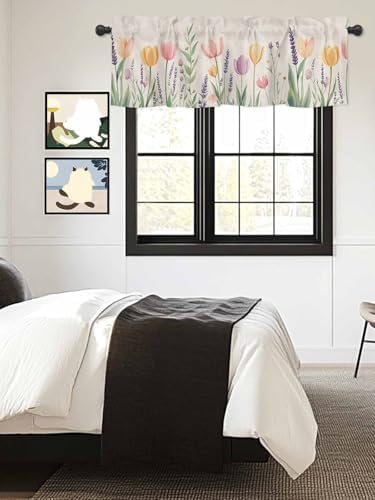 Spring Floral Valances for Windows 42 x 12