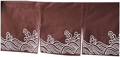 Japanese Sushi Restaurant Banner Noren Valance Curtain 40x210cm Brown
