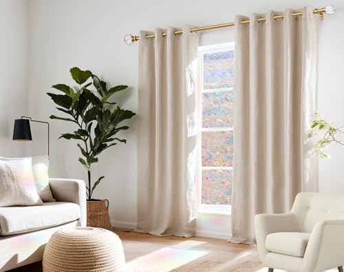 KAMANINA 1 Inch Gold Curtain Rods 32-86 Inches