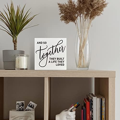 Romantic Bedroom Wooden Box Sign - They Built A Life They Loved