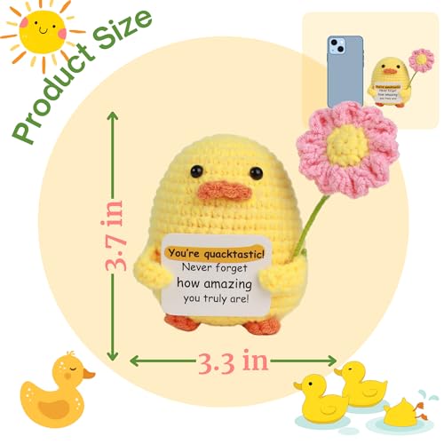 Handmade Crochet Cheer Duck - Cute Funny Gift for Family and Friends