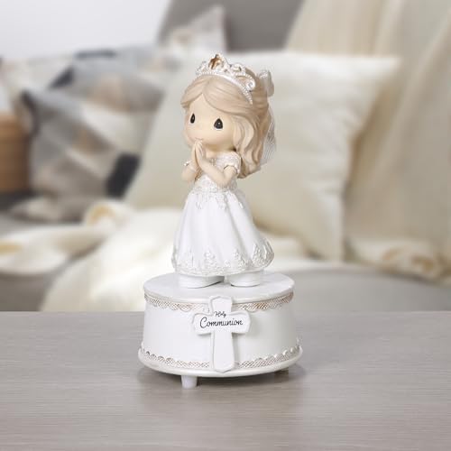 Precious Moments Holy Communion Girl Musical Figurine Plays The Lords Prayer