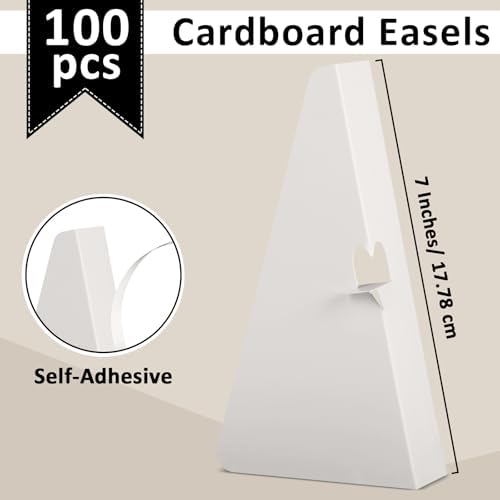 100 PCS 7 Inch Self Stick Cardboard Easel Backs